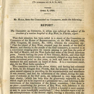 Marine Hospital at Key West Congressional Report