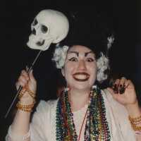 An unknown lady dressed up.