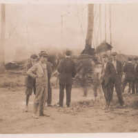 Boys, men, and damaged electrical equipment