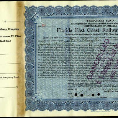 Florida East Coast Railway Temporary Bond