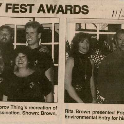 An article and pictures in the Key West Citizen about Fantasy Fest that reads More Fantasy Fest awards.