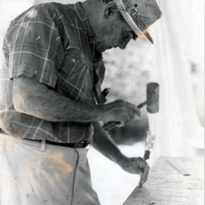 Mario Sanchez in his Studio Under the Trees