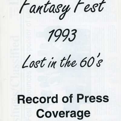Fantasy Fest 1993 record of press coverage by Rolling rock/gold coast beverage distributors.