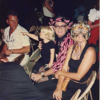 Unknown people dressed up.