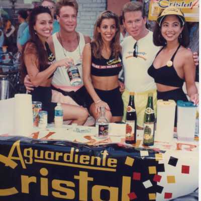 Cristal gold booth.