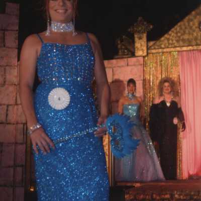 An unknown person dressed up.