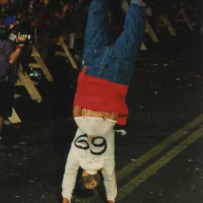 Unknown person dressed up.