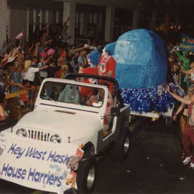 A float that reads Key West Hash House Harriers.