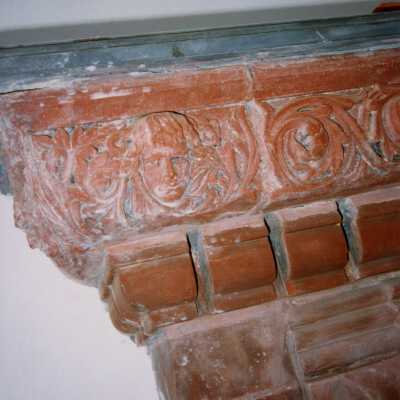 Terra cotta detail on one of the fire places.
