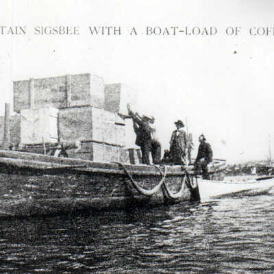 Captain Sigsbee with a Boat-Load of Coffins
