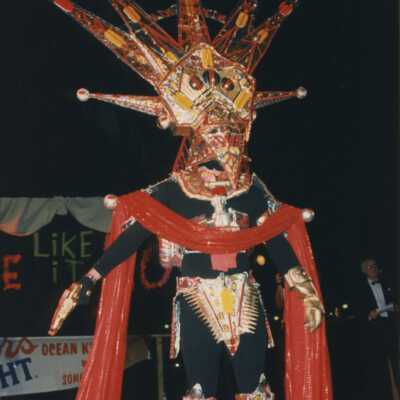 Unknown person dressed up.