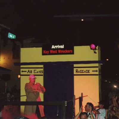 A float in the parade that reads Key West wreckers.