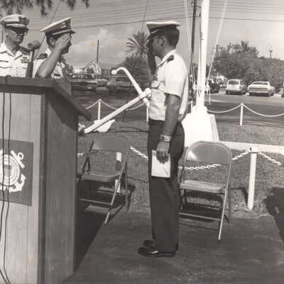 US Coast Guard change of command in 1977