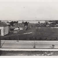Bay View Park with a train in the background