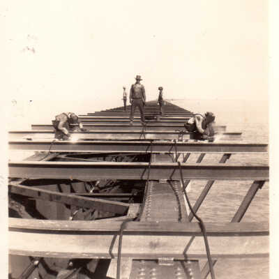 Old Seven Mile Bridge construction