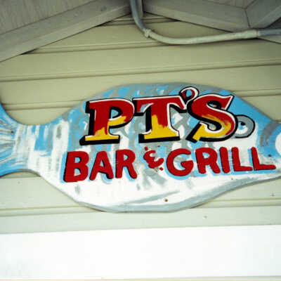 PT's Bar & Grill Sign