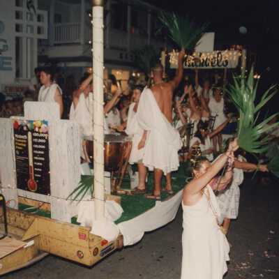 Michael's float in the parade.