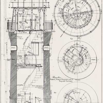 Key West Lighthouse Schematic Drawing