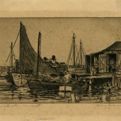 Fishing Boats in Key West (Pre-Conservation): © Key West Art & Historical Society