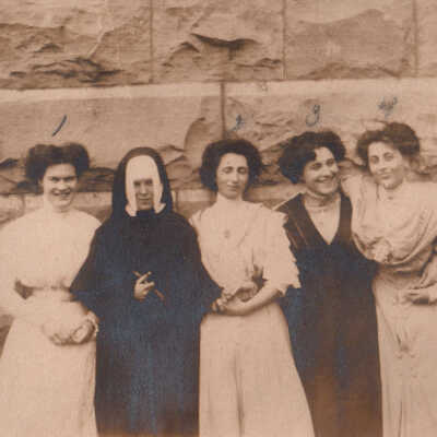 Unknown nun and girls