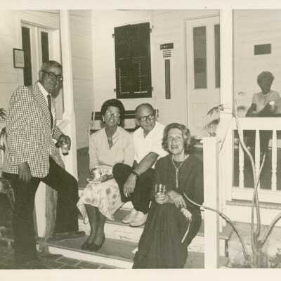 Unknown people at a party