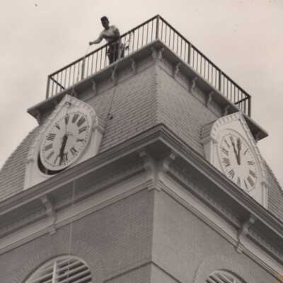 City Hall Clock Installation: Copyright: © Key West Art & Historical Society; Origformat: Print-Photographic