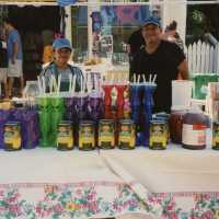 A vendor at the FF street fair.