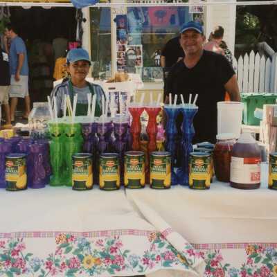 A vendor at the FF street fair.