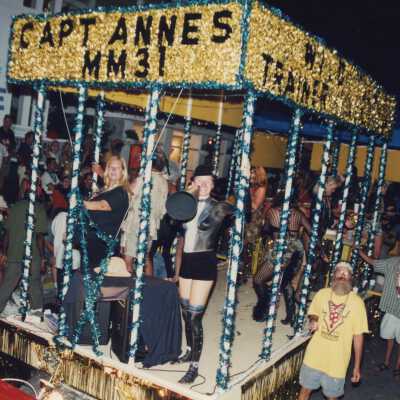 A float that reads Capt. Anne's MM 31 in the parade.