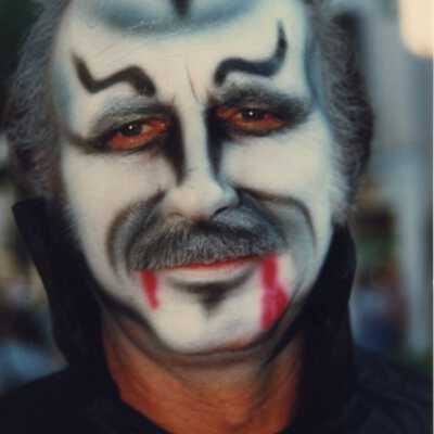 Unknown man with his face painted.