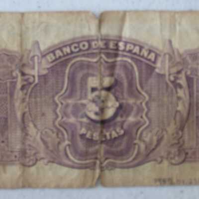 Banco de Espana 5 Peseta Note: © Key West Art & Historical Society