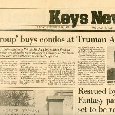 An article in the Miami Herald that reads Rescued by city, Fantasy parade set to be reality.