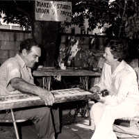 Mario Sanchez and Kathryn Proby in the Studio Under the Trees