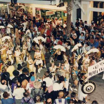Key West Woman's club walking in the parade.