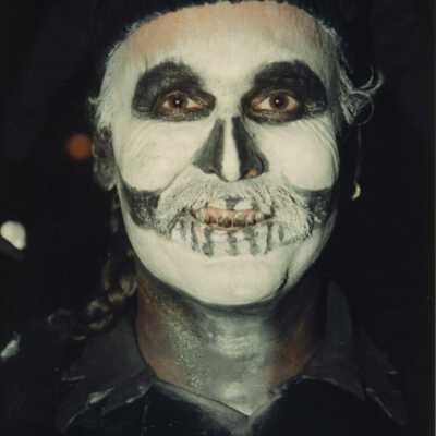 Unknown man with his face painted.