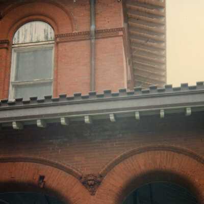 The exterior of the second floor.