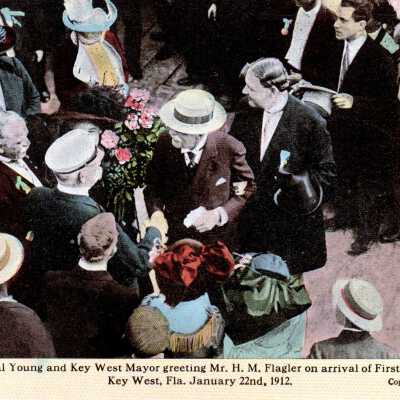 Henry Flagler at First Train Arrival in Key West