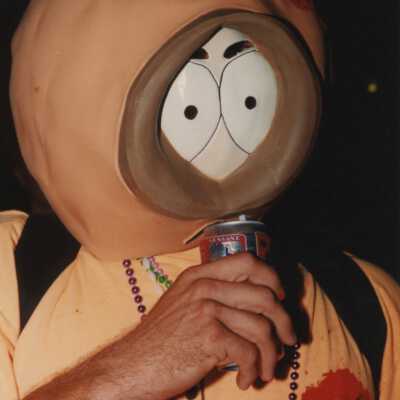 An unknown man dressed up.