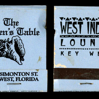 The Queen's Table and the West Indies Lounge Matchbook