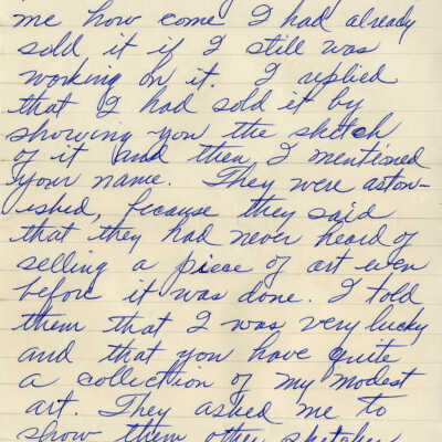 Letter Written by Mario Sanchez to Charles and Barbara Martin