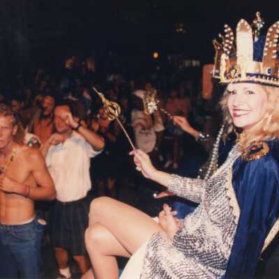 Fantasy Fest King Frank Cicalese and unknown queen on a float.