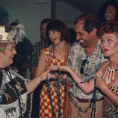 FF queen Peggy Fields talking to unknown people.
