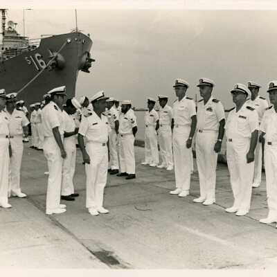 U.S. Navy Personnel with USS HOWARD W. GILMORE