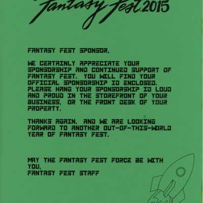 Sponsor information.