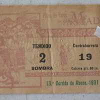          Bullfighting Ticket
   