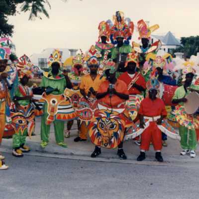 Unknown band members dressed up for the parade.