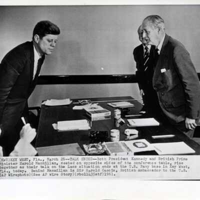 President John F. Kennedy and British Prime Minister Harold Macmillan: Copyright: @ Key West Art & Historical Society; Origformat: Print-Photographic