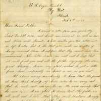Civil War Letter from Key West aboard U.S. Bark Gemsbok