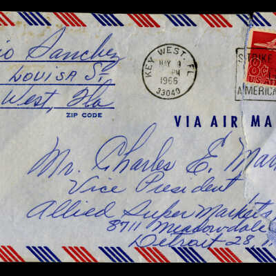 Envelope Addressed to Charles Martin from Mario Sanchez