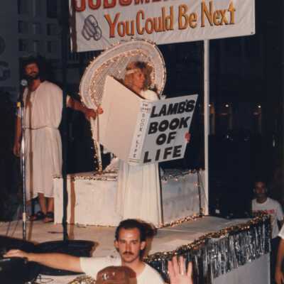 A float in the parade that reads Judgment day, you could be next.